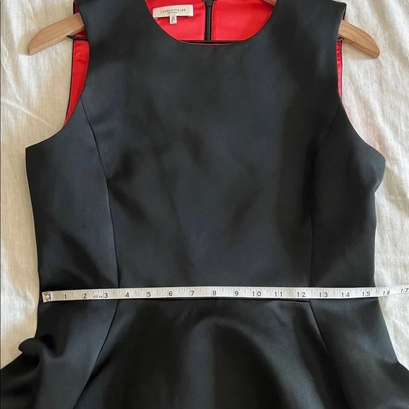 Lafayette 148 New York Sleeveless Fit-&-Flare Dress $1698 Size 6 red‎ black